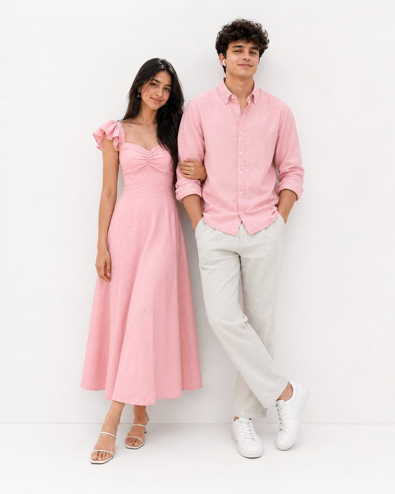 Duoofits Blush Pink Couple Matching Set - Hero Shot